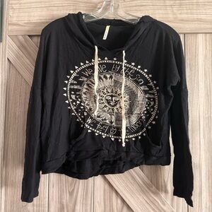 Sun Graphic Black Hoodie